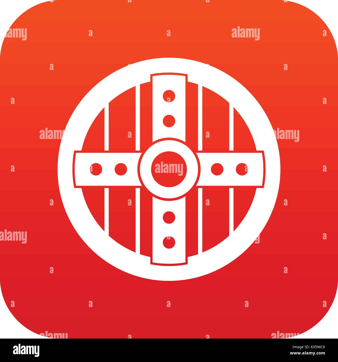 Round protective shield icon digital red Stock Vector Image & Art - Alamy