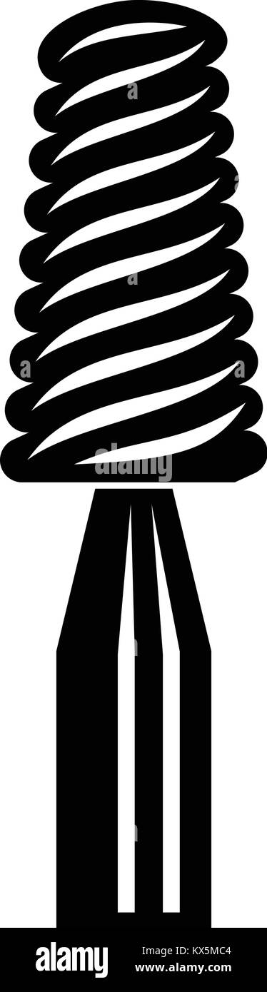 Tooth screw icon, simple black style Stock Vector
