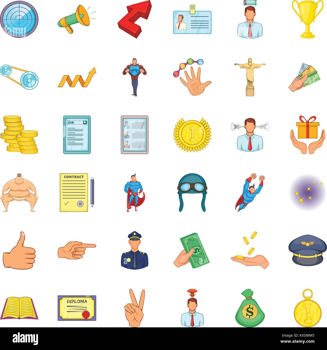 Diploma icons set, cartoon style Stock Vector Image & Art - Alamy