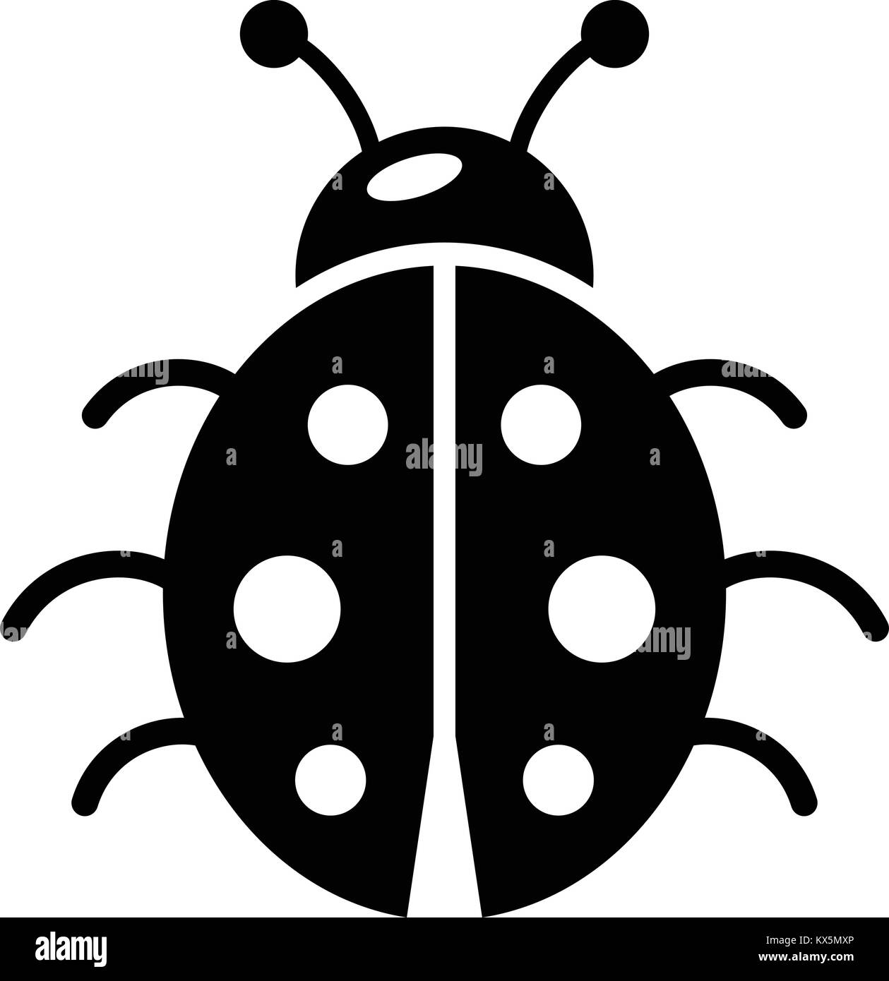 Cute little ladybug Black and White Stock Photos & Images - Alamy