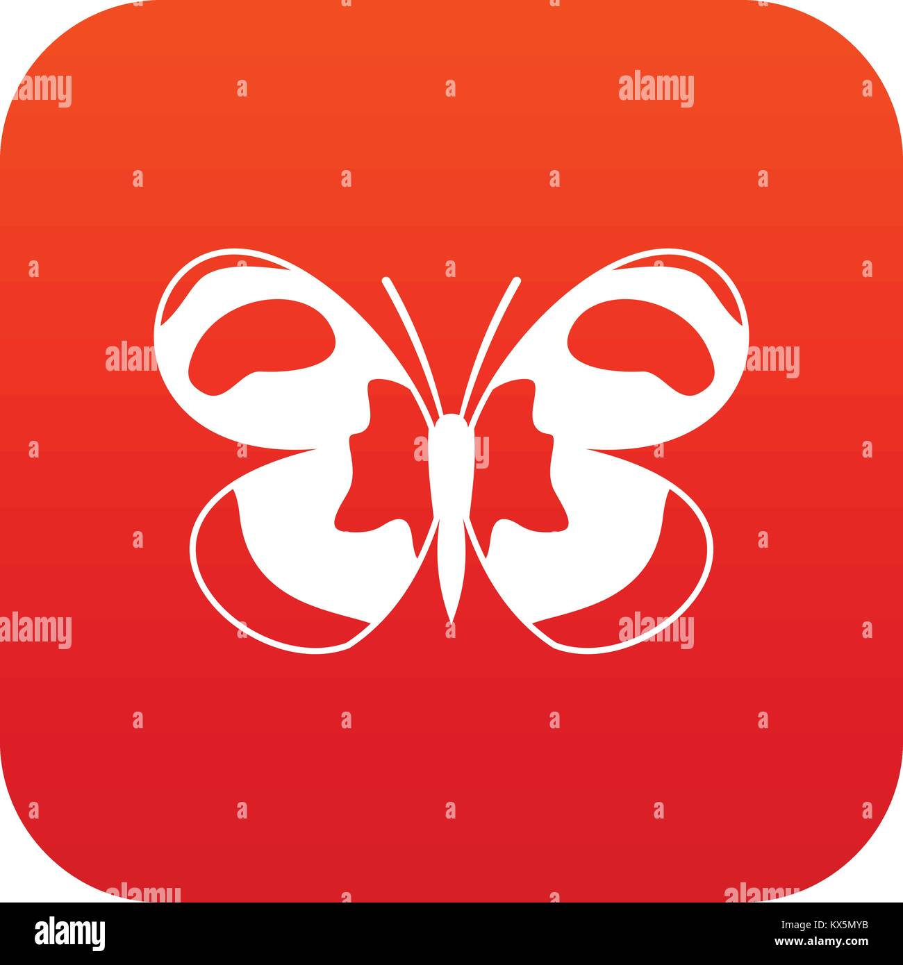 Spotted butterfly icon digital red Stock Vector Image & Art - Alamy