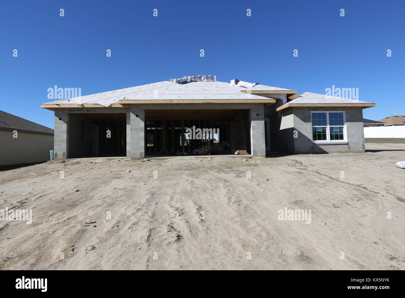 New home construction in central Florida Stock Photo Alamy