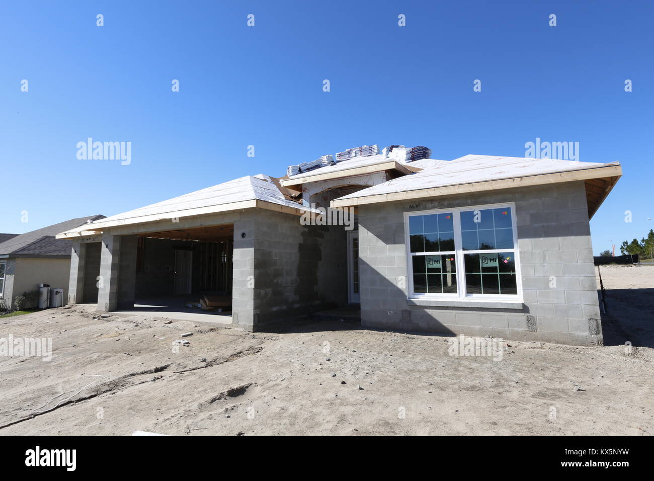 New home construction in central Florida Stock Photo Alamy