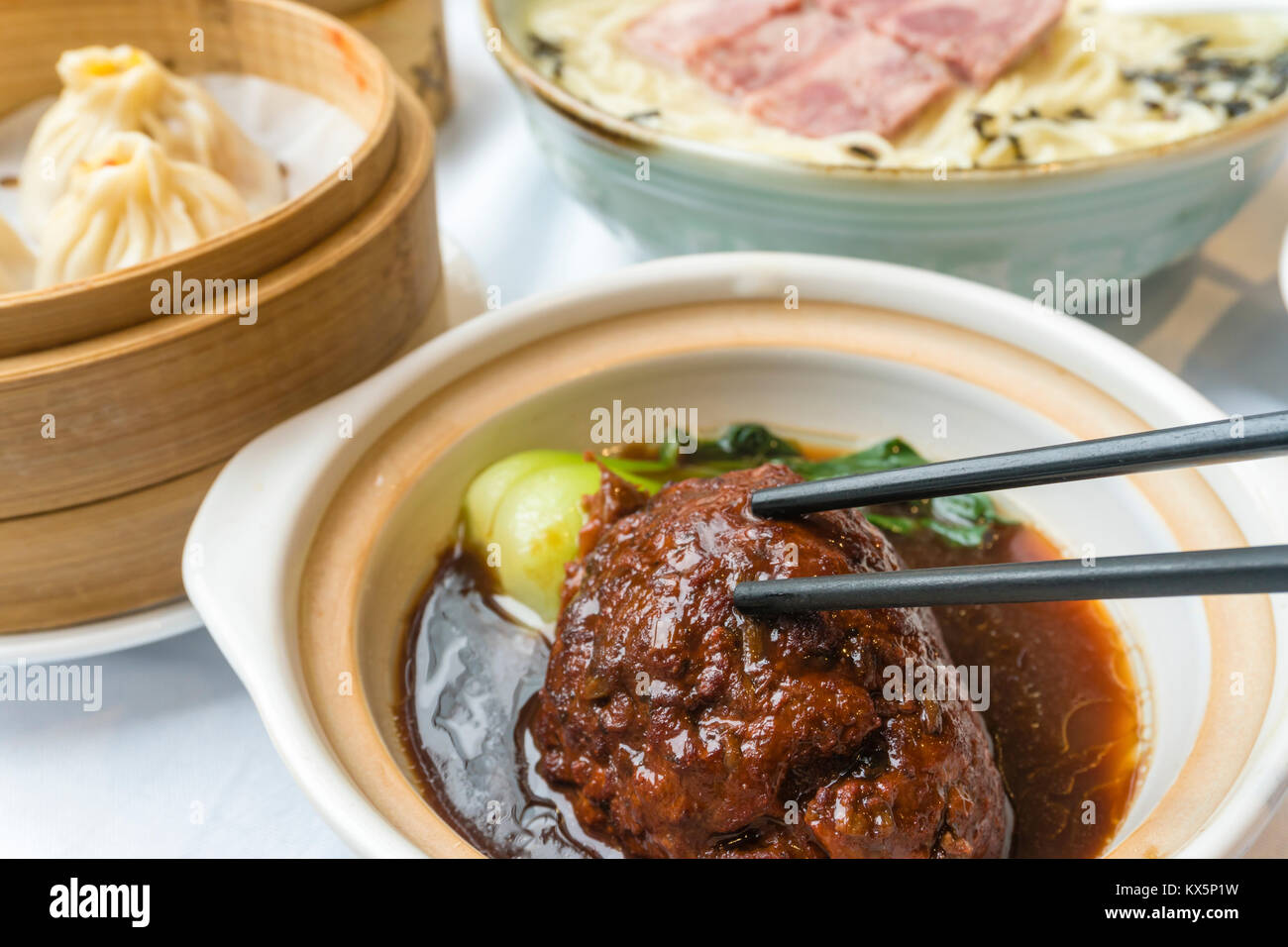 Traditional Shanghai stewed meatball Stock Photo
