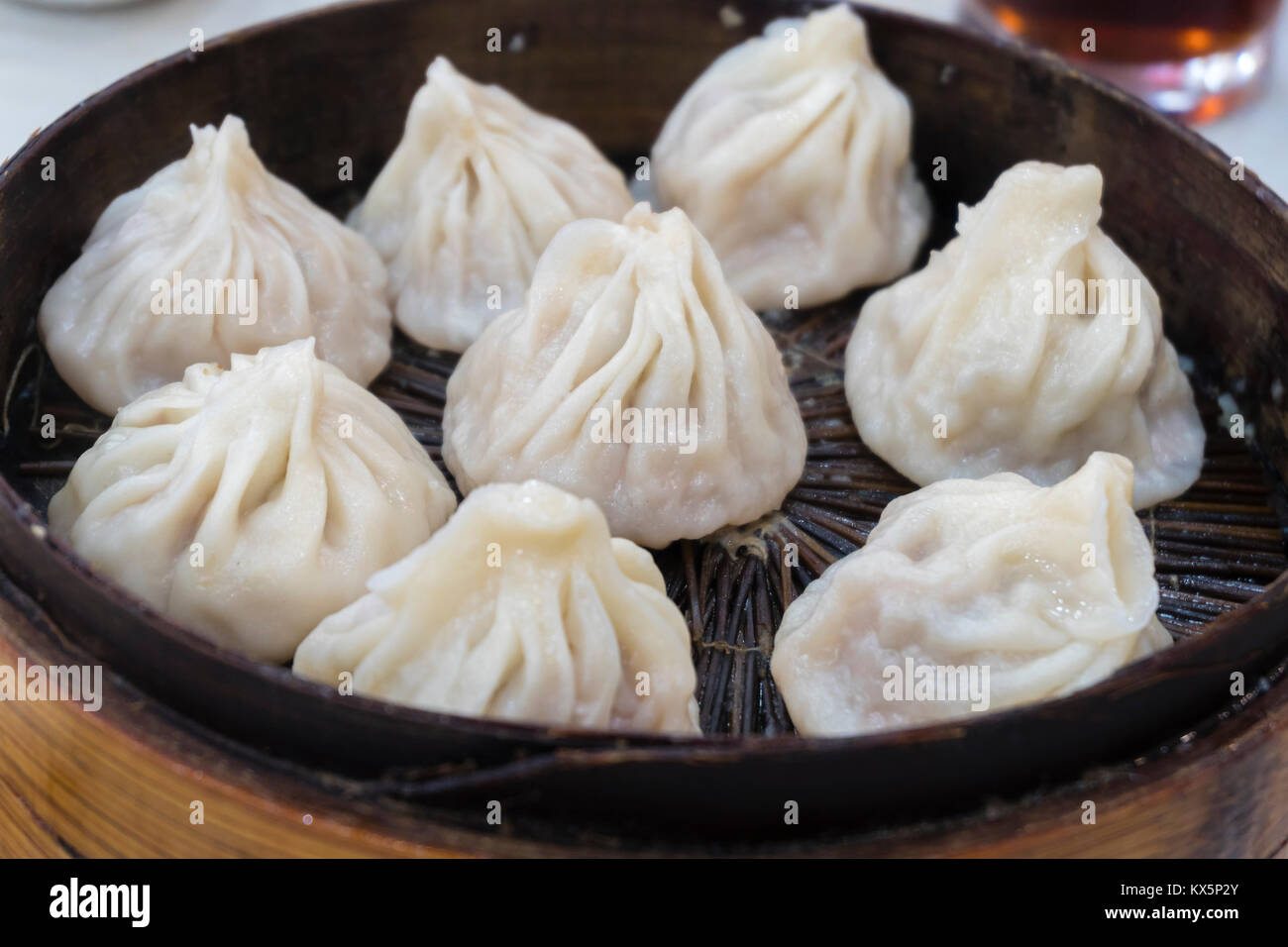 Traditional Shanghai dumpling, also called xiaolongbao Stock Photo