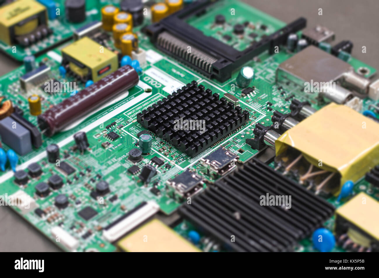 The aluminum heat sink on electronic board Stock Photo Alamy