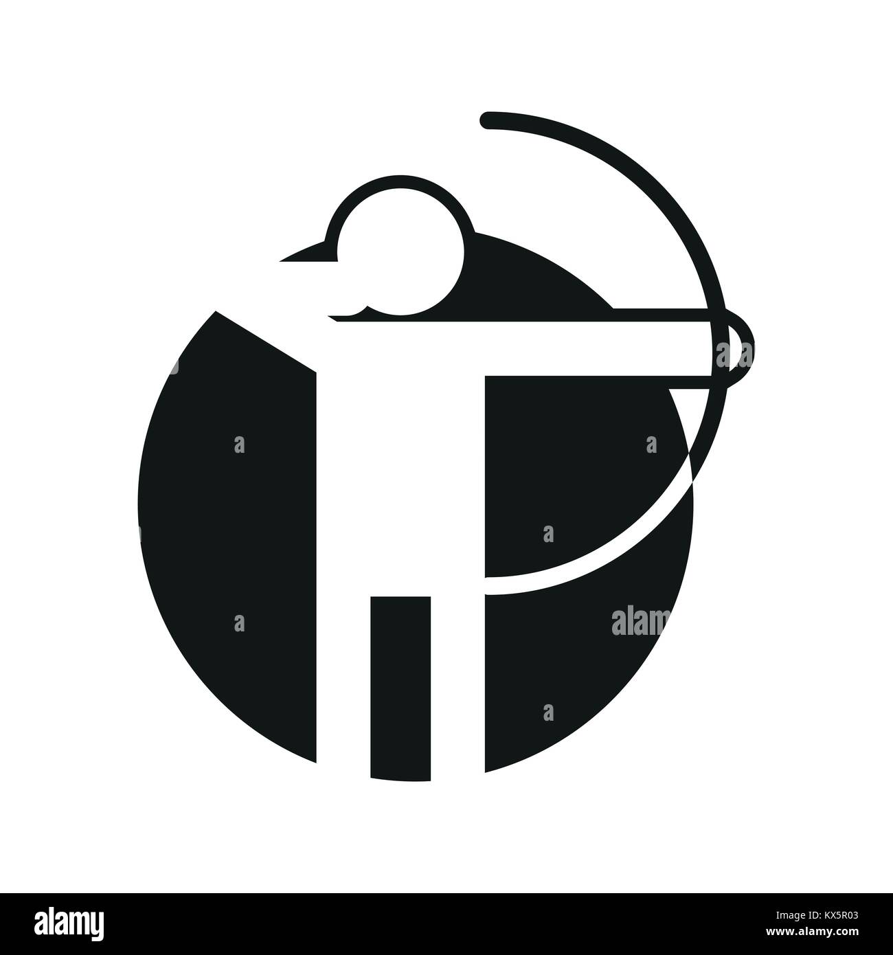 Circle Shape Archery Sport Figure Symbol Vector Illustration Graphic