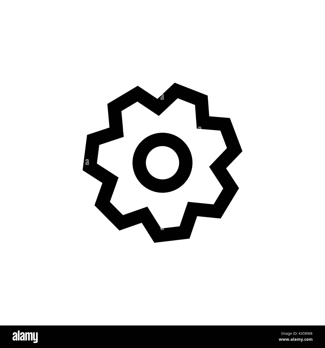 Settings icon for simple flat style ui design. Stock Vector