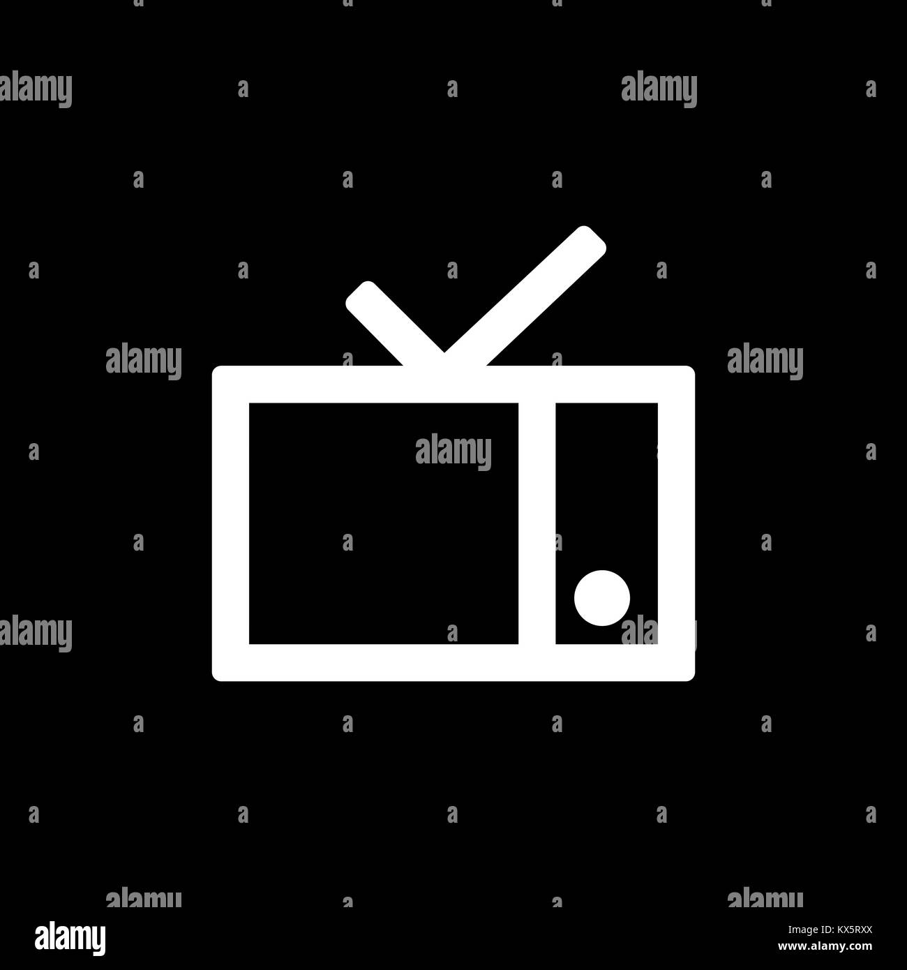 TV icon for simple flat style ui design. Stock Vector