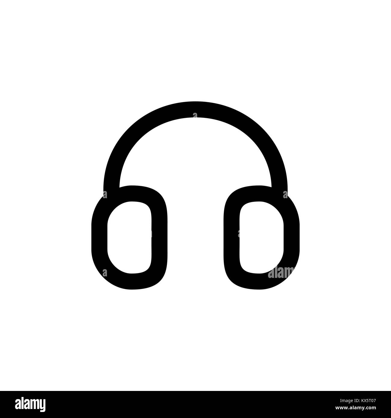 Headphones icon for simple flat style ui design Stock Vector Image