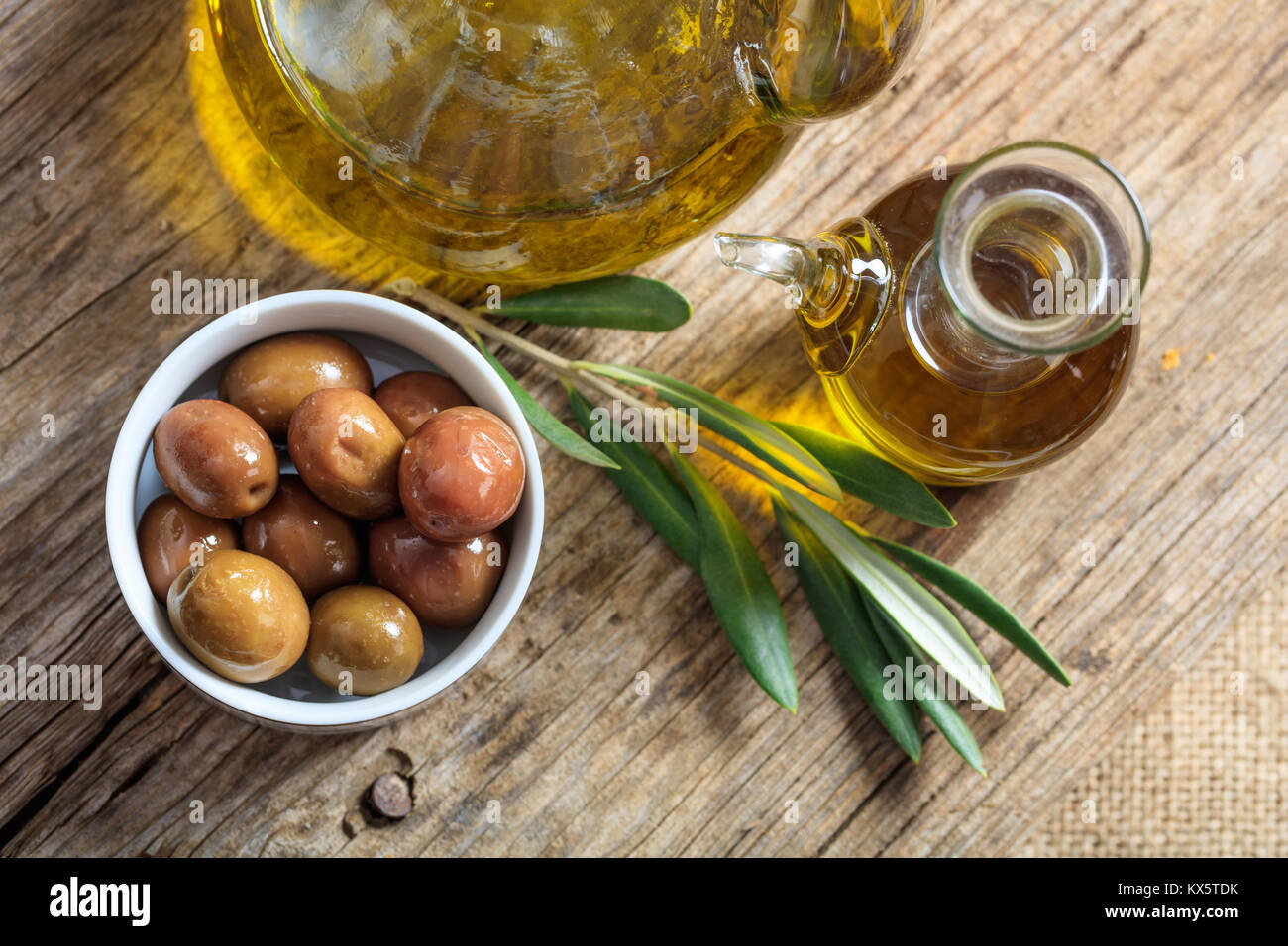 Olives and olive oil on hi-res stock photography and images - Alamy
