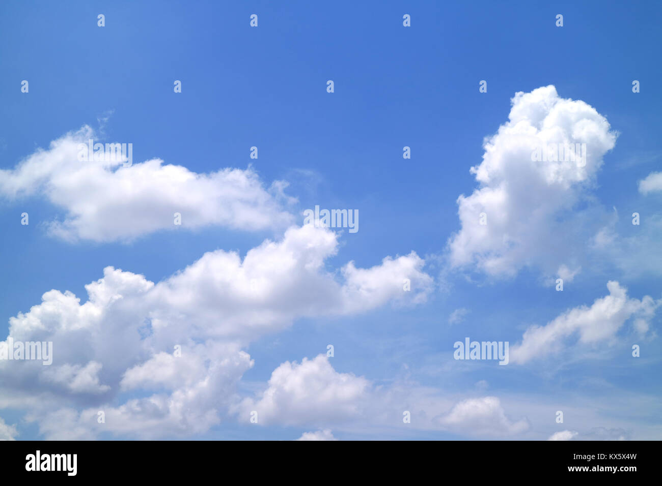 Vivid Blue Sky with Fluffy Pure White Clouds, Bangkok, Thailand Stock ...