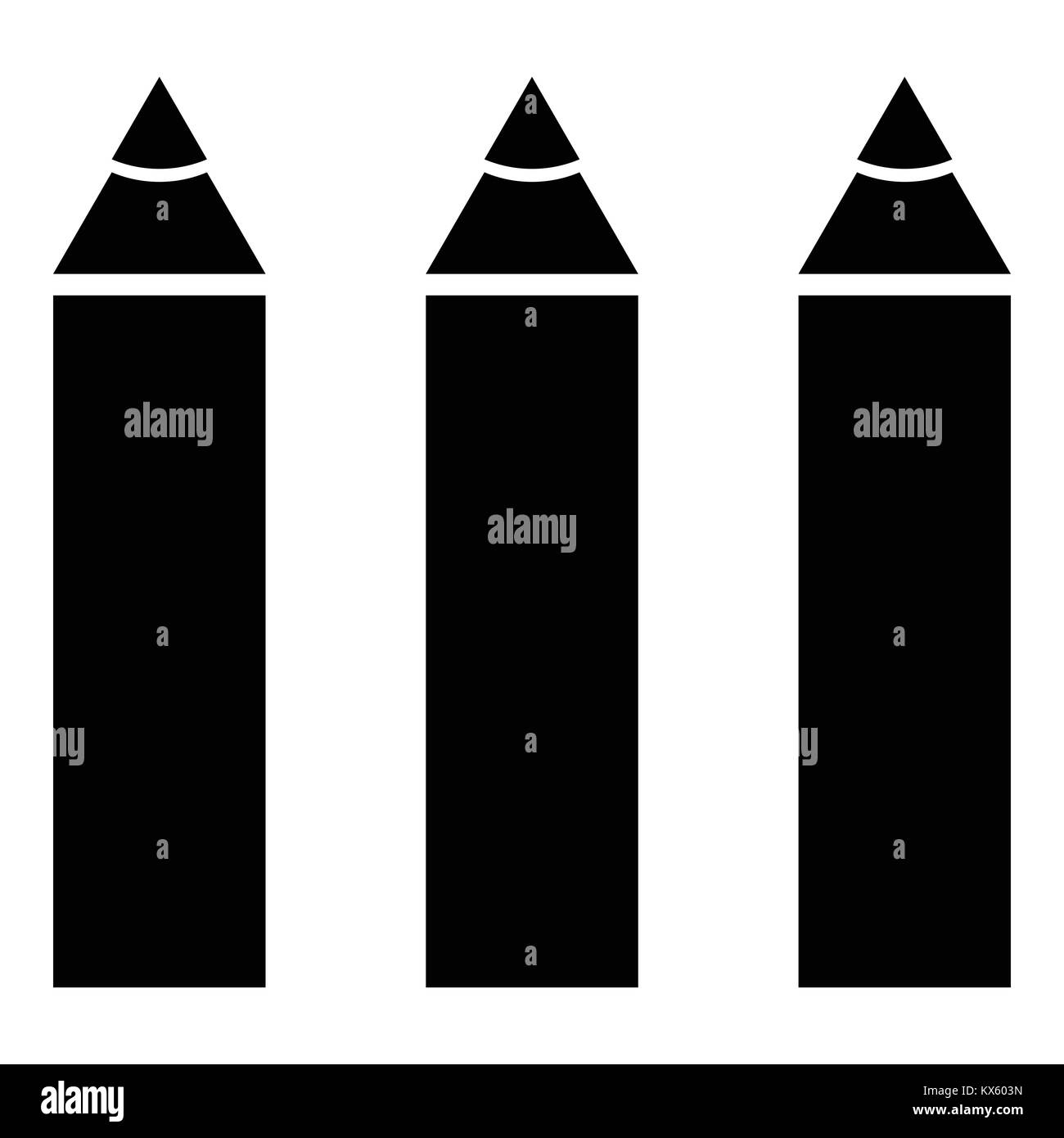 Pencils icon, simple style Stock Vector Image & Art - Alamy