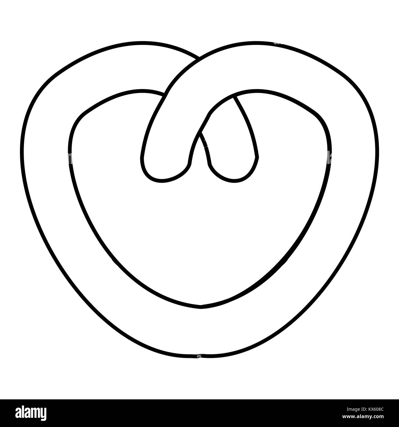 Pretzel icon , outline style Stock Vector Image &amp; Art - Alamy