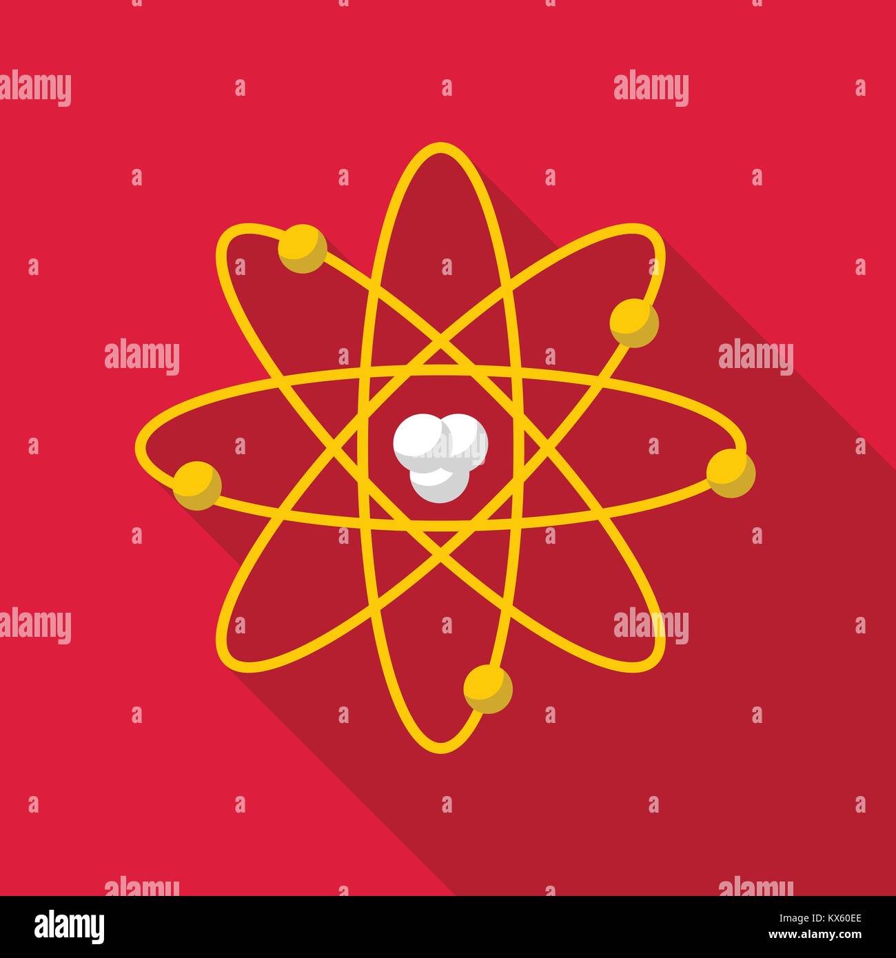 Atom icon, flat style Stock Vector Image & Art - Alamy