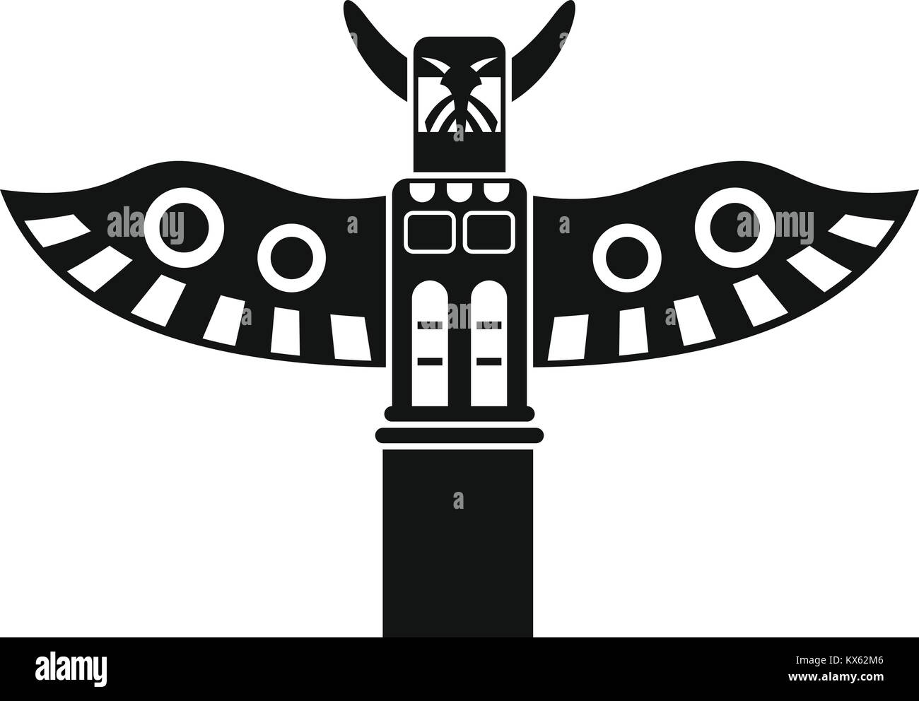 First nation totem pole Stock Vector Images - Alamy