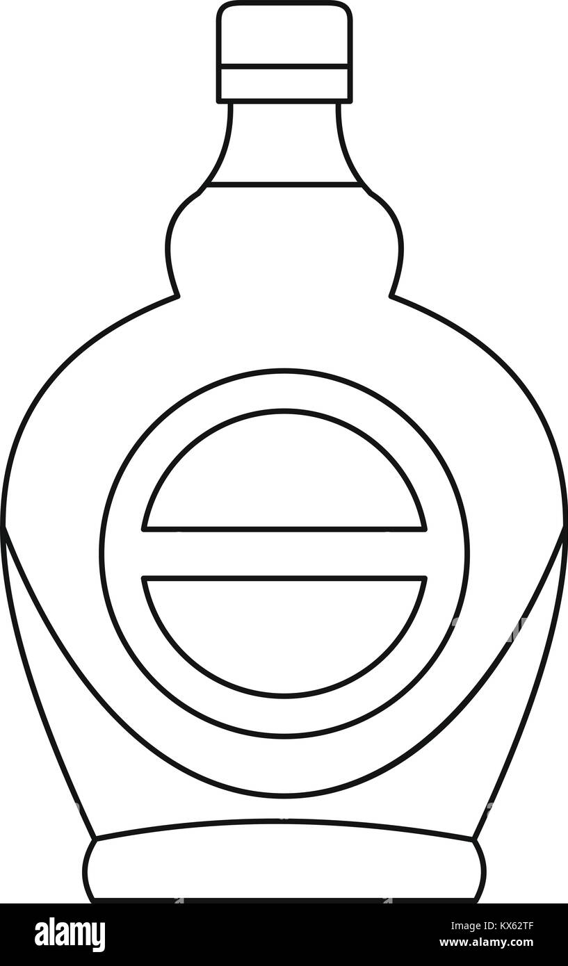 Bottle icon, outline style Stock Vector