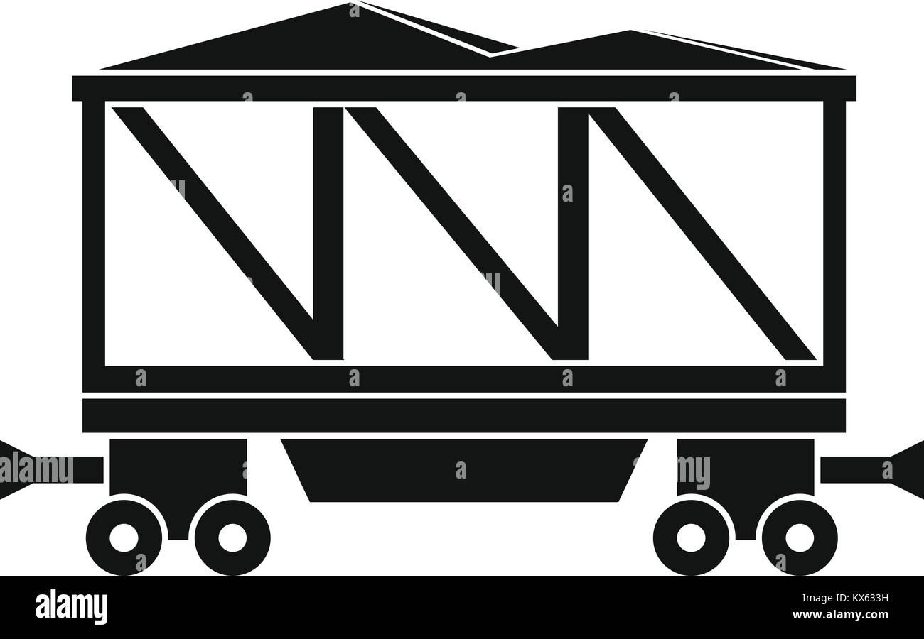 Railway wagon icon, simple style Stock Vector Image & Art - Alamy
