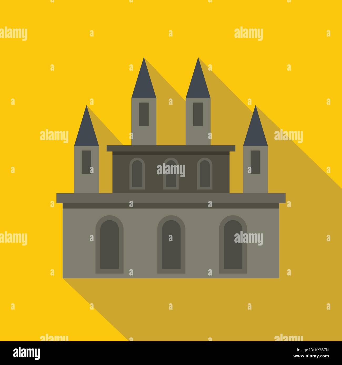 Medieval castle icon, flat style Stock Vector Image & Art - Alamy