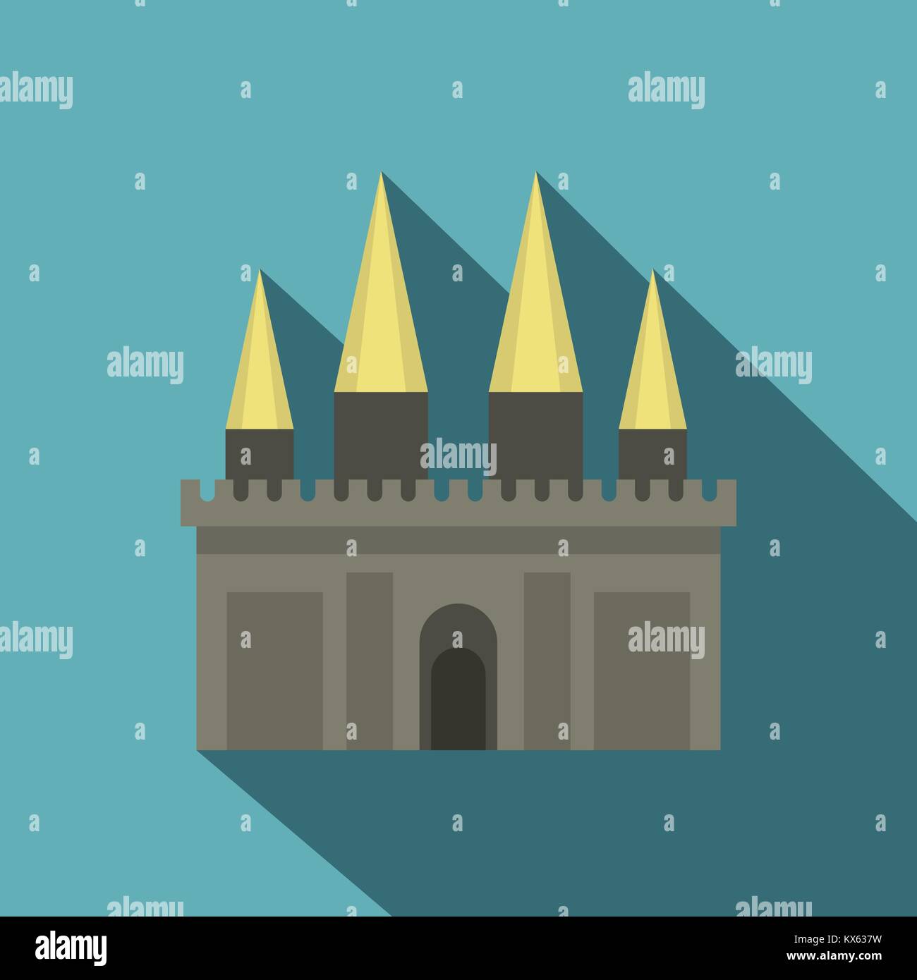 Ancient castle palace icon, flat style Stock Vector Image & Art - Alamy