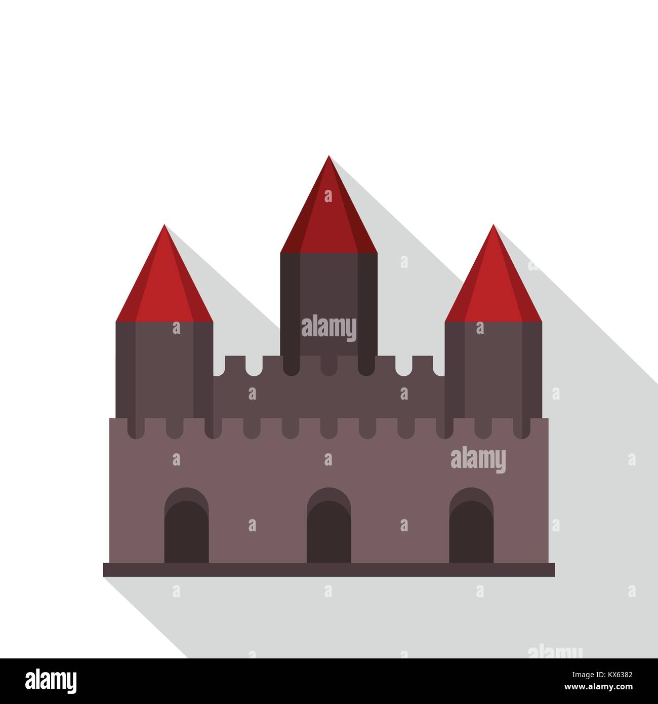 Castle tower icon, flat style Stock Vector Image & Art - Alamy