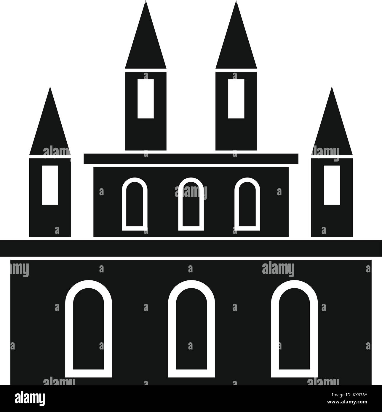 Medieval castle icon, simple style Stock Vector Image & Art - Alamy