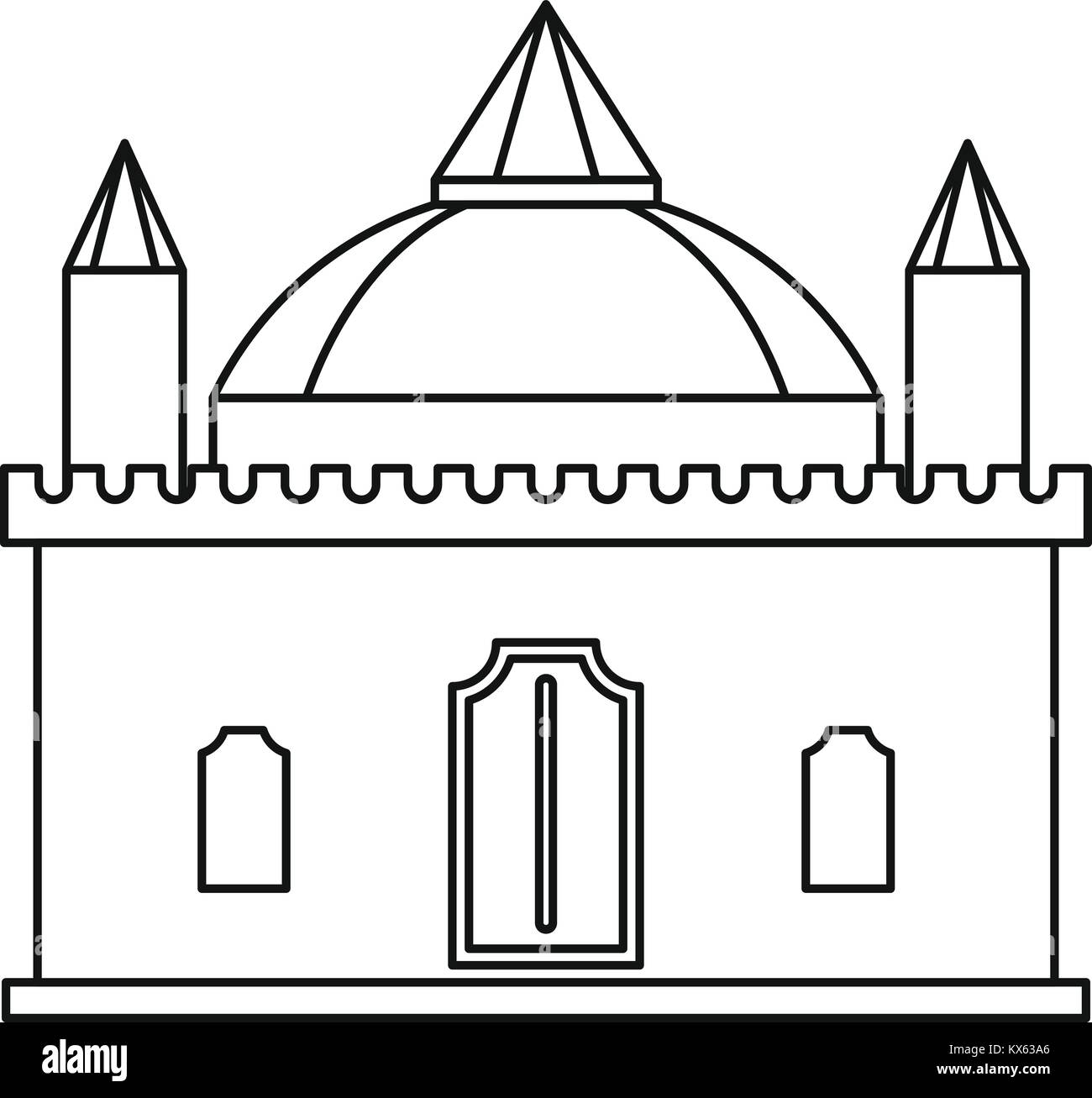 Medieval palace icon, outline style Stock Vector Image & Art - Alamy