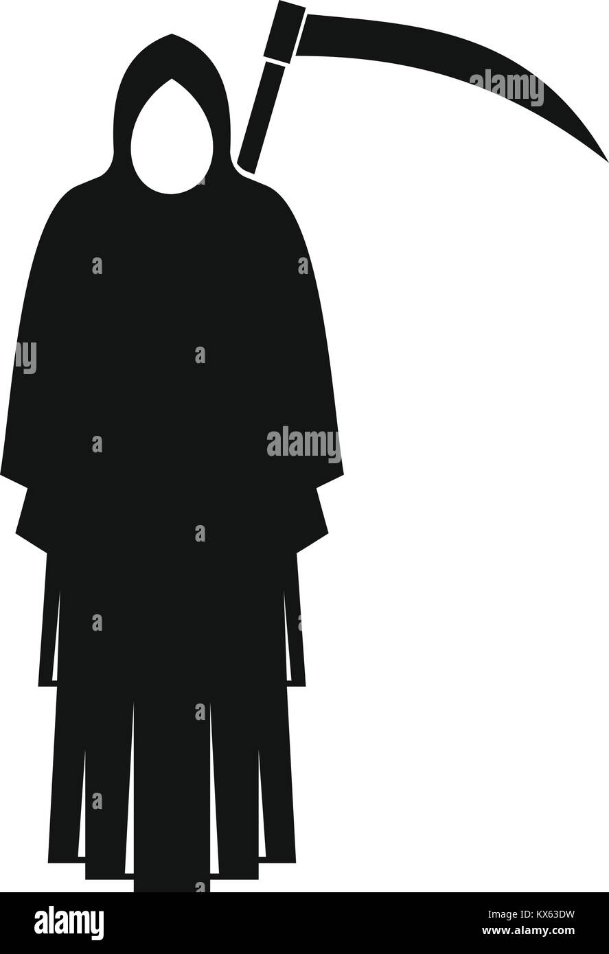 Death with scythe icon, simple style Stock Vector Image & Art - Alamy