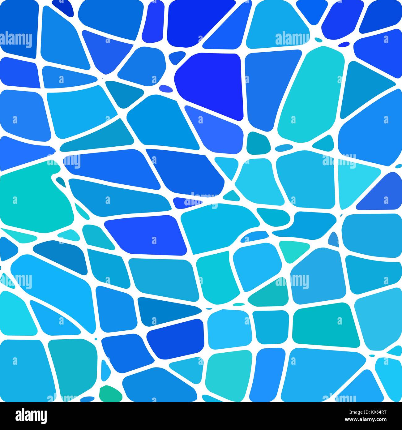 abstract vector stained-glass mosaic background - light and dark blue ...
