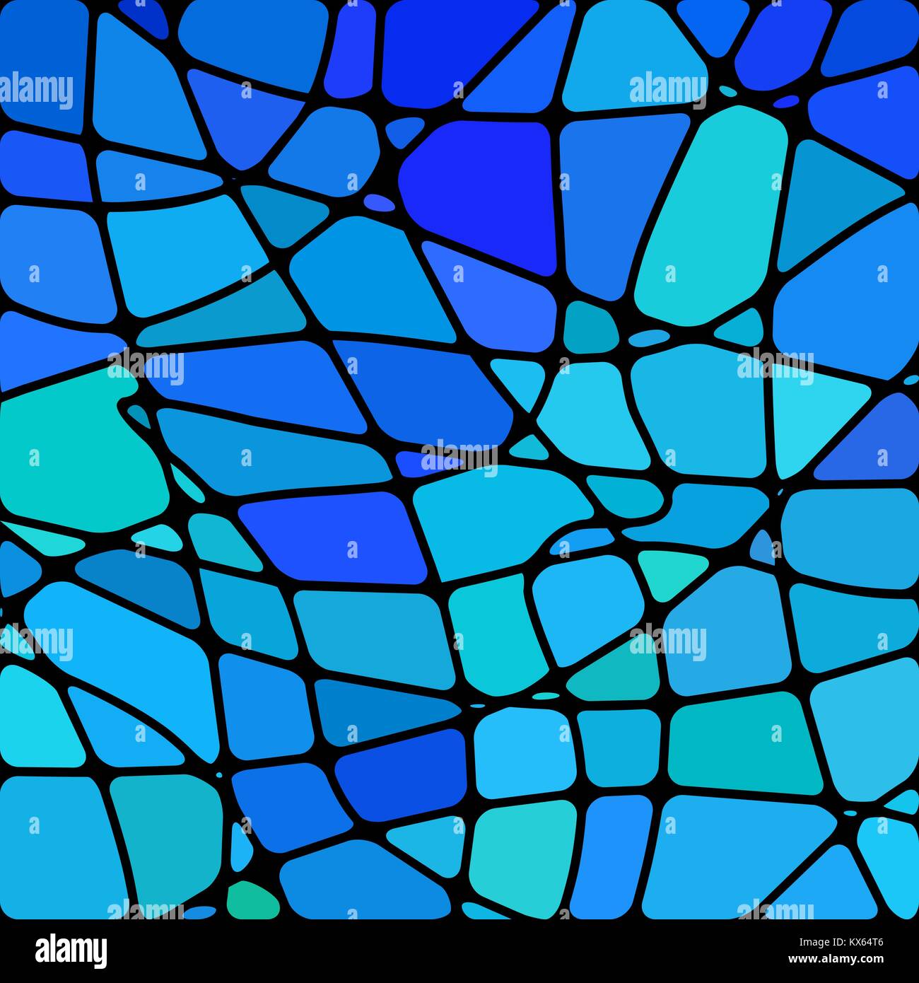 abstract vector stained-glass mosaic background - light and dark blue ...