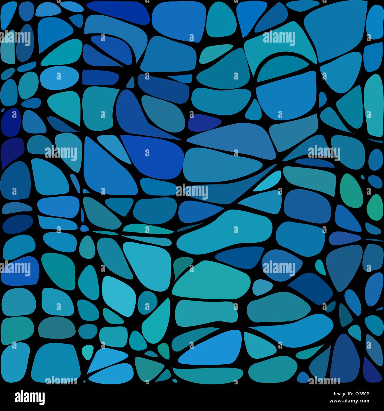 abstract vector stained-glass mosaic background - light and dark blue ...