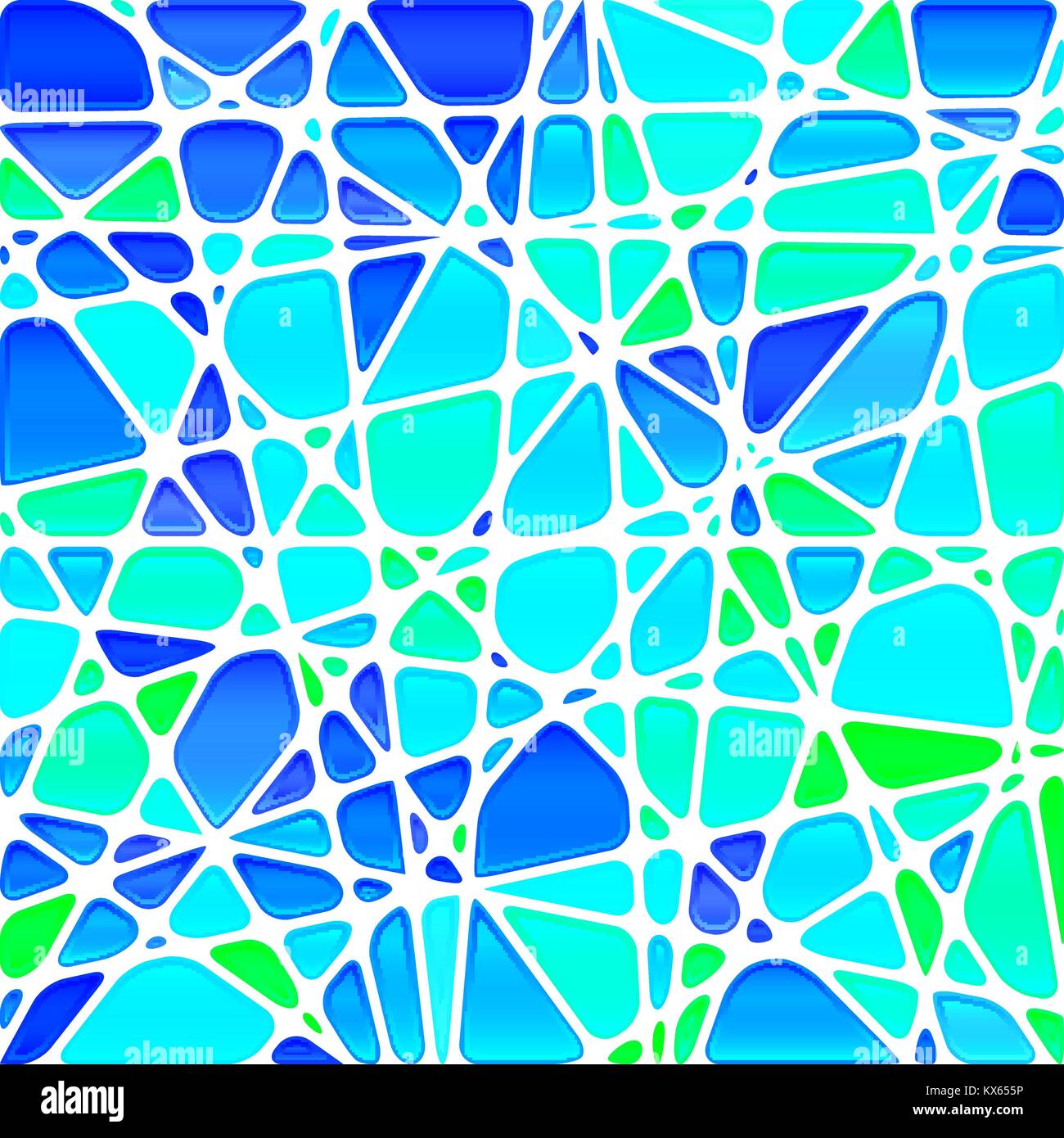 abstract vector stained-glass mosaic background - bright and light blue ...