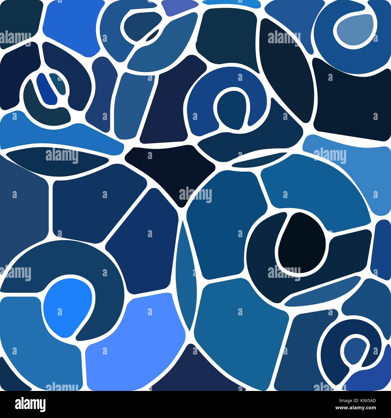abstract vector stained-glass mosaic background - blue spirals Stock ...