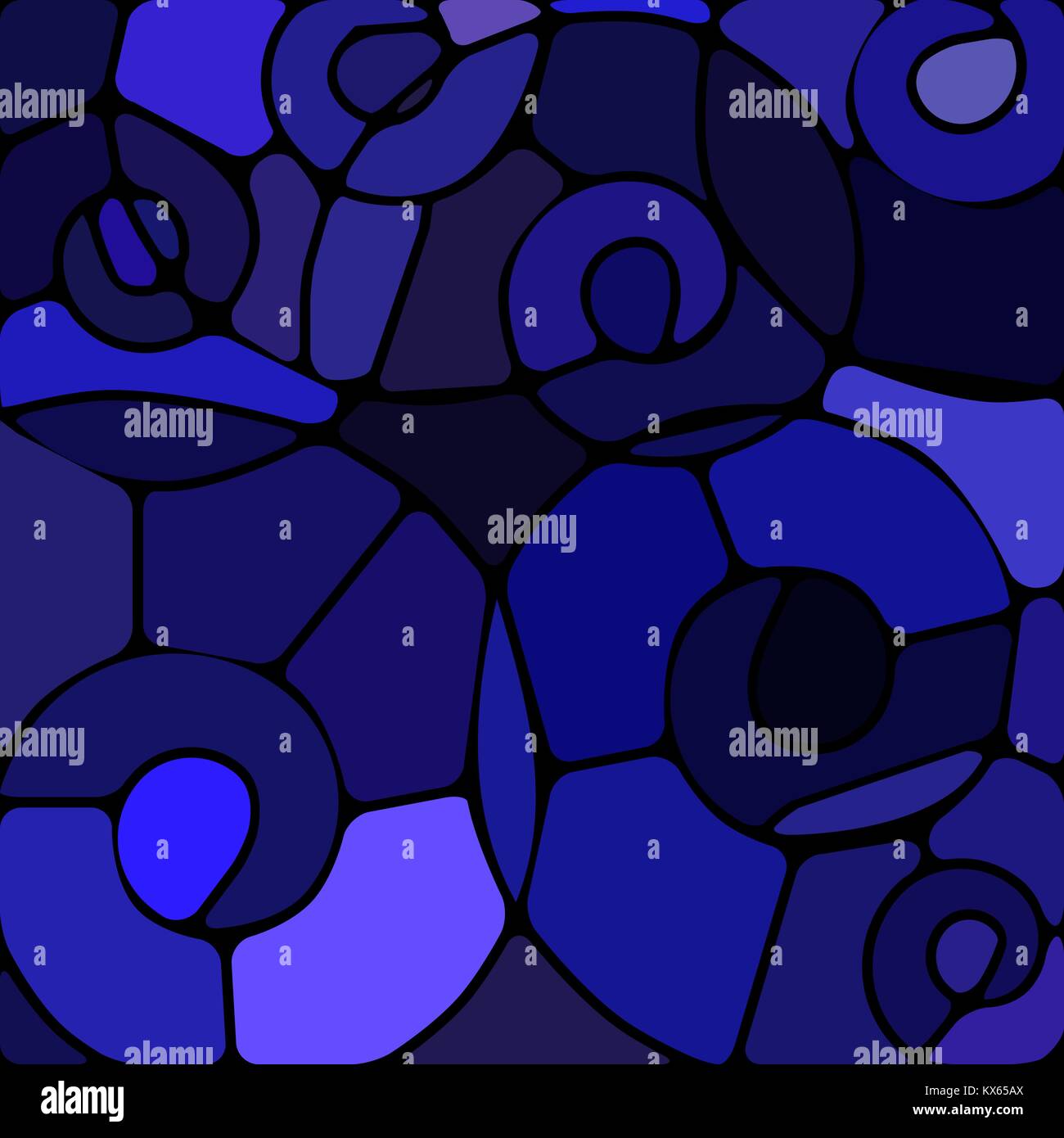 abstract vector stained-glass mosaic background - dark blue and violet ...