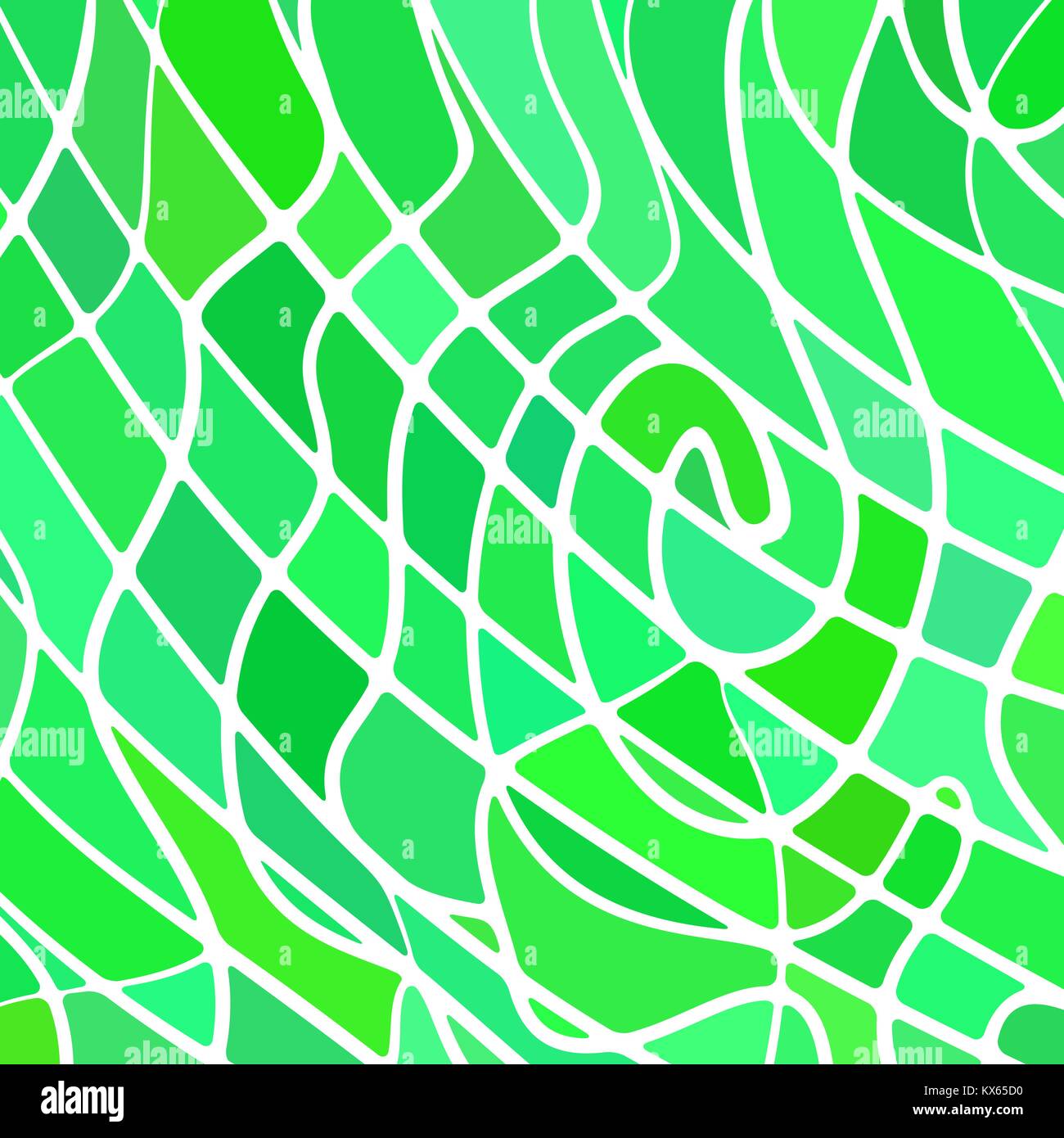 abstract vector stained-glass mosaic background - green and teal Stock ...