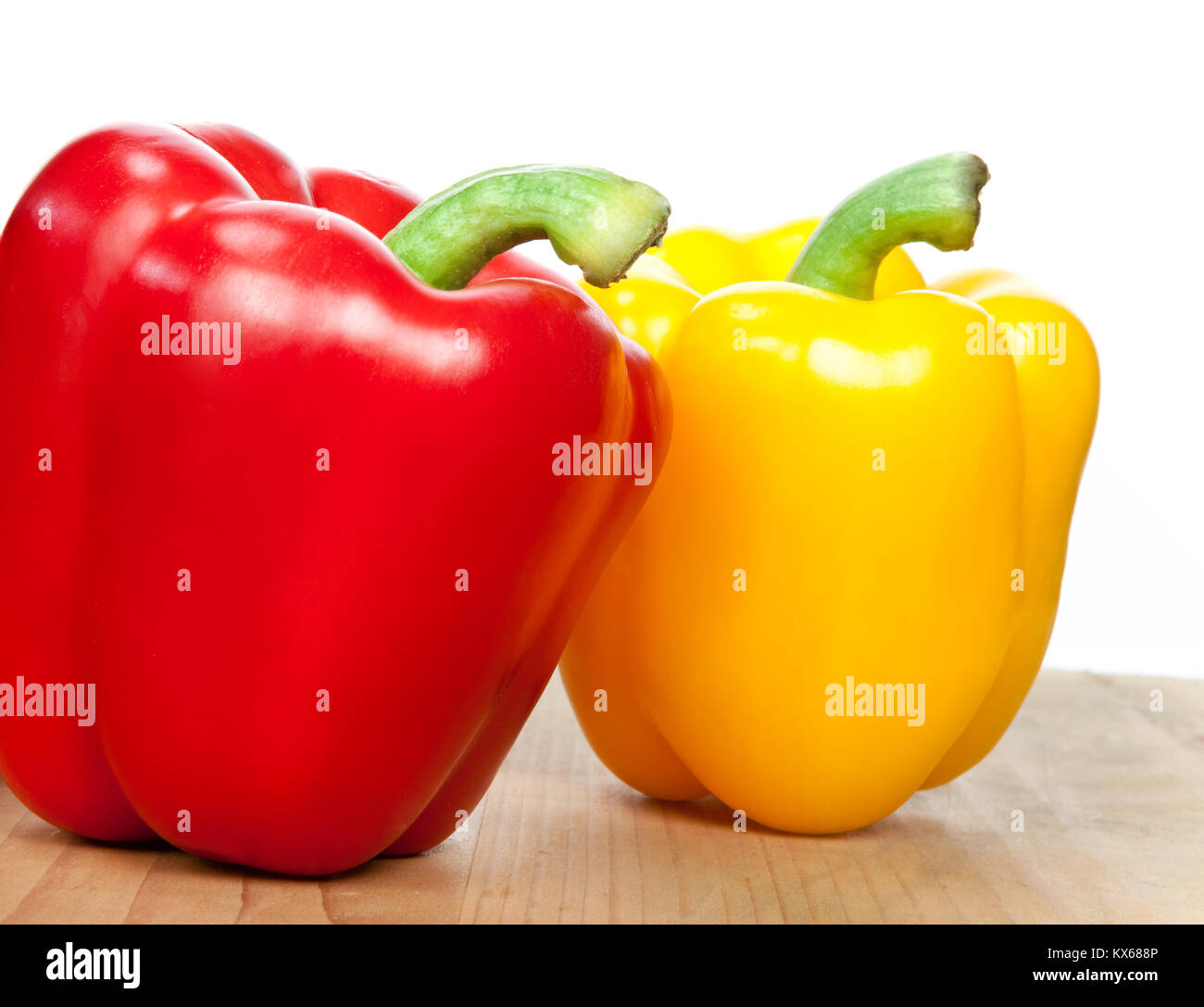 bell peppers isolated on white background Stock Photo - Alamy