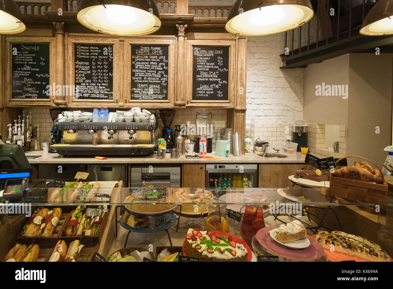 Bakery Pastry Shop Inside in Warsaw Poland 2014 Stock Photo Alamy