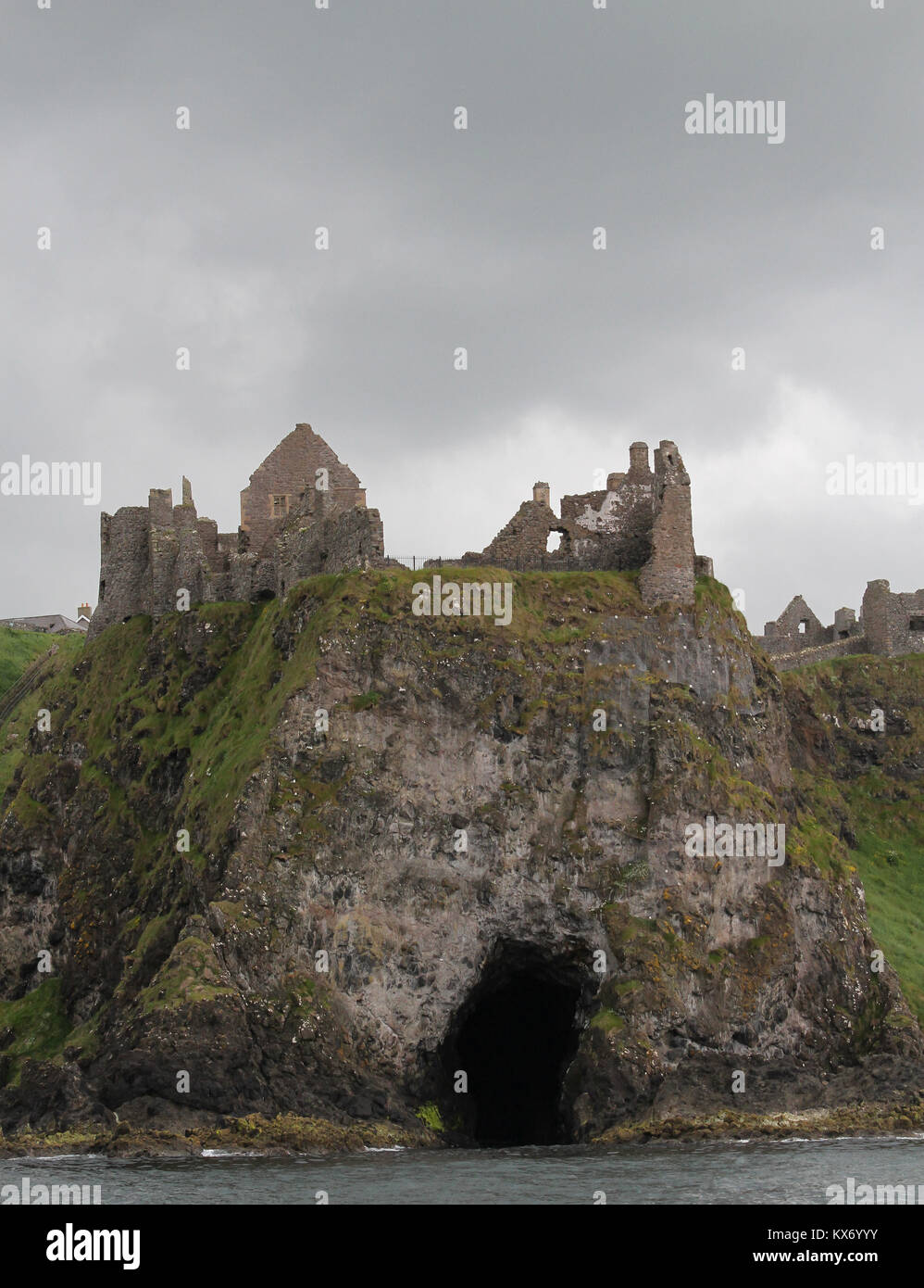 The Clifftop Ruins Of A Medieval Castle Dunluce Castle Viewed From