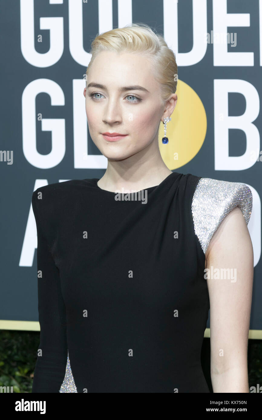 Los Angeles, USA. 7th Jan, 2018. Saoirse Ronan attends the 75th Annual