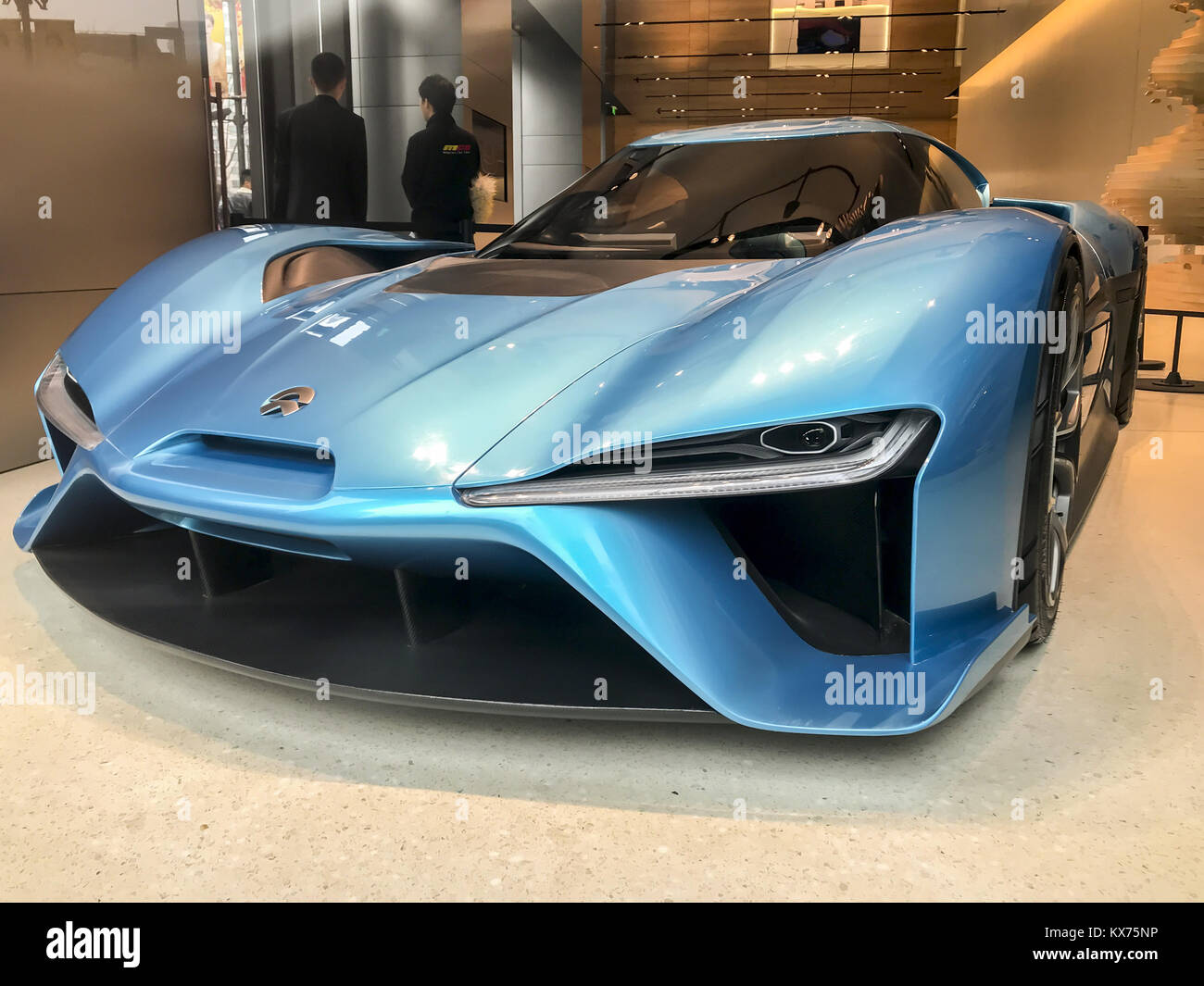 Shanghai, Shanghai, China. 8th Jan, 2018. .The electric supercar Nio EP9 can be seen at a shopping mall in Shanghai, January 8th, 2018. Credit: SIPA Asia/ZUMA Wire/Alamy Live News Stock Photo