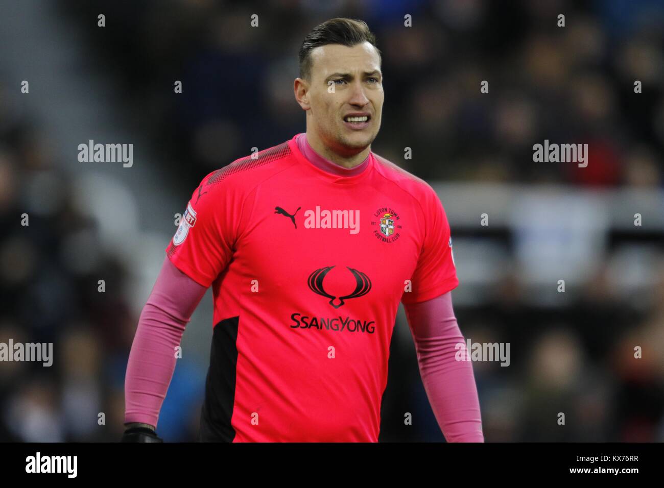 MAREK STECH LUTON TOWN FC NEWCASTLE UNITED FC V LUTON TOWN FC, THE EMIRATES FA CUP ST JAMES PARK, NEWCASTLE, ENGLAND 06 January 2018 GBB6069 STRICTLY EDITORIAL USE ONLY. If The Player/Players Depicted In This Image Is/Are Playing For An English Club Or The England National Team. Then This Image May Only Be Used For Editorial Purposes. No Commercial Use. The Following Usages Are Also Restricted EVEN IF IN AN EDITORIAL CONTEXT: Use in conjuction with, or part of, any unauthorized audio, video, data, fixture lists, club/league logos, Betting, Games or any 'live' services. Al Stock Photo