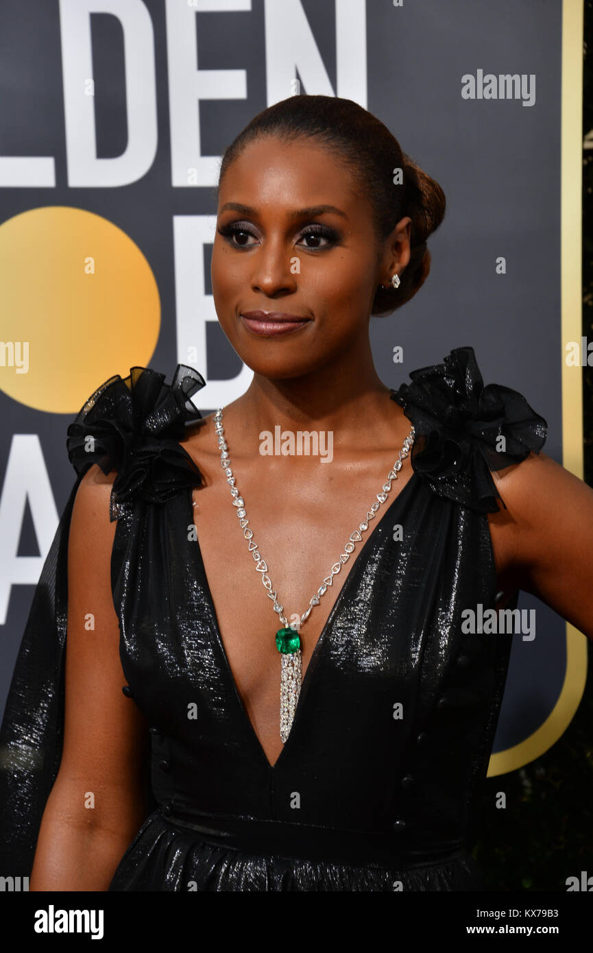 Los Angeles, USA. 07th Jan, 2018. Issa Rae at the 75th Annual Golden