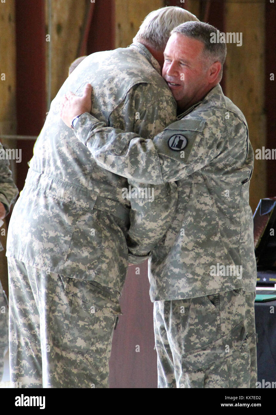 CW5 Gary Wallin Retires from the Utah Army National Guard after 40 Years Stock Photo