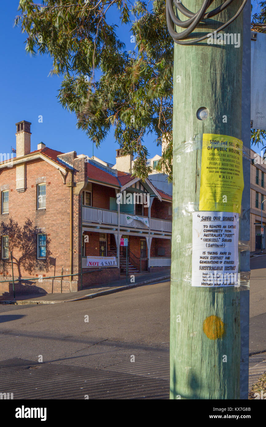 High Street (pictured) and its surrouding areas in Millers Point have