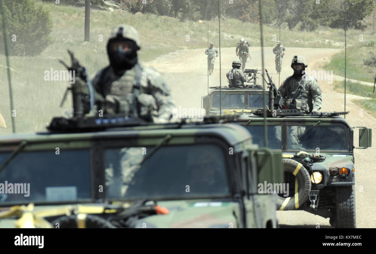 Convoy Run The first set of vehicles participating in the convoy operations event ...