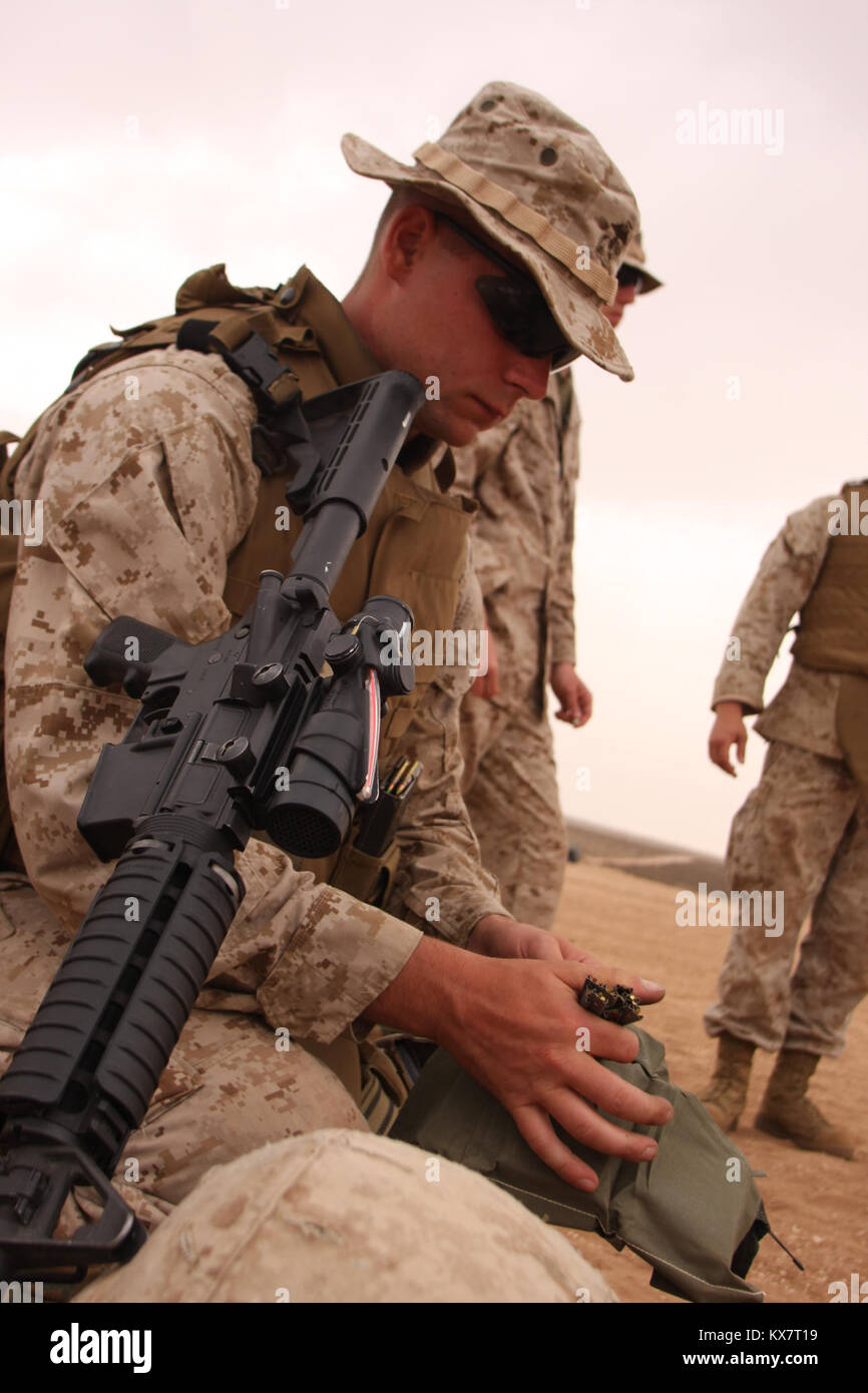 US Army military weapons training in the desert. Passing skills on to ...