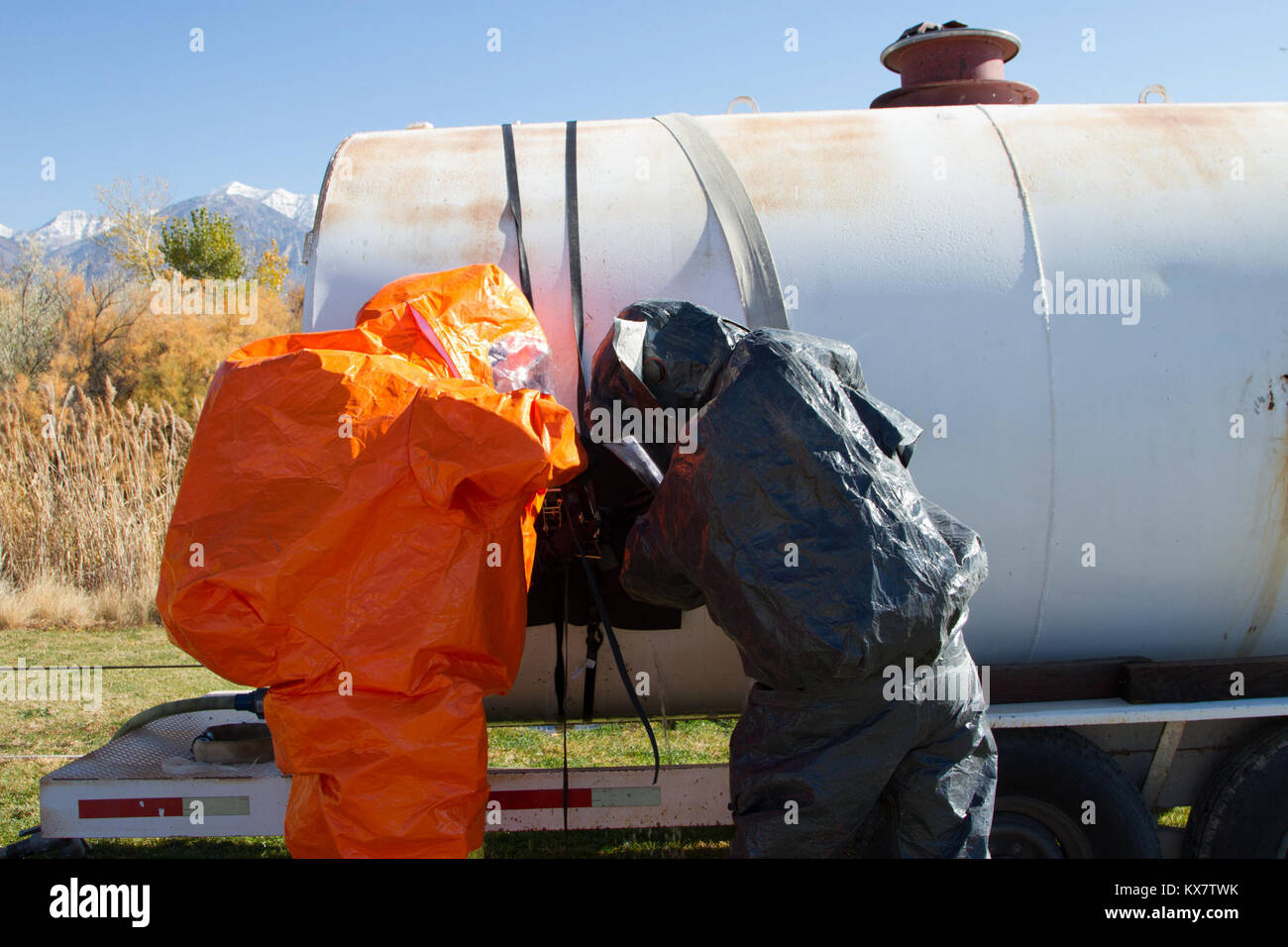 Two members of the 83rd Civil Support Team, Weapons of Mass Destruction