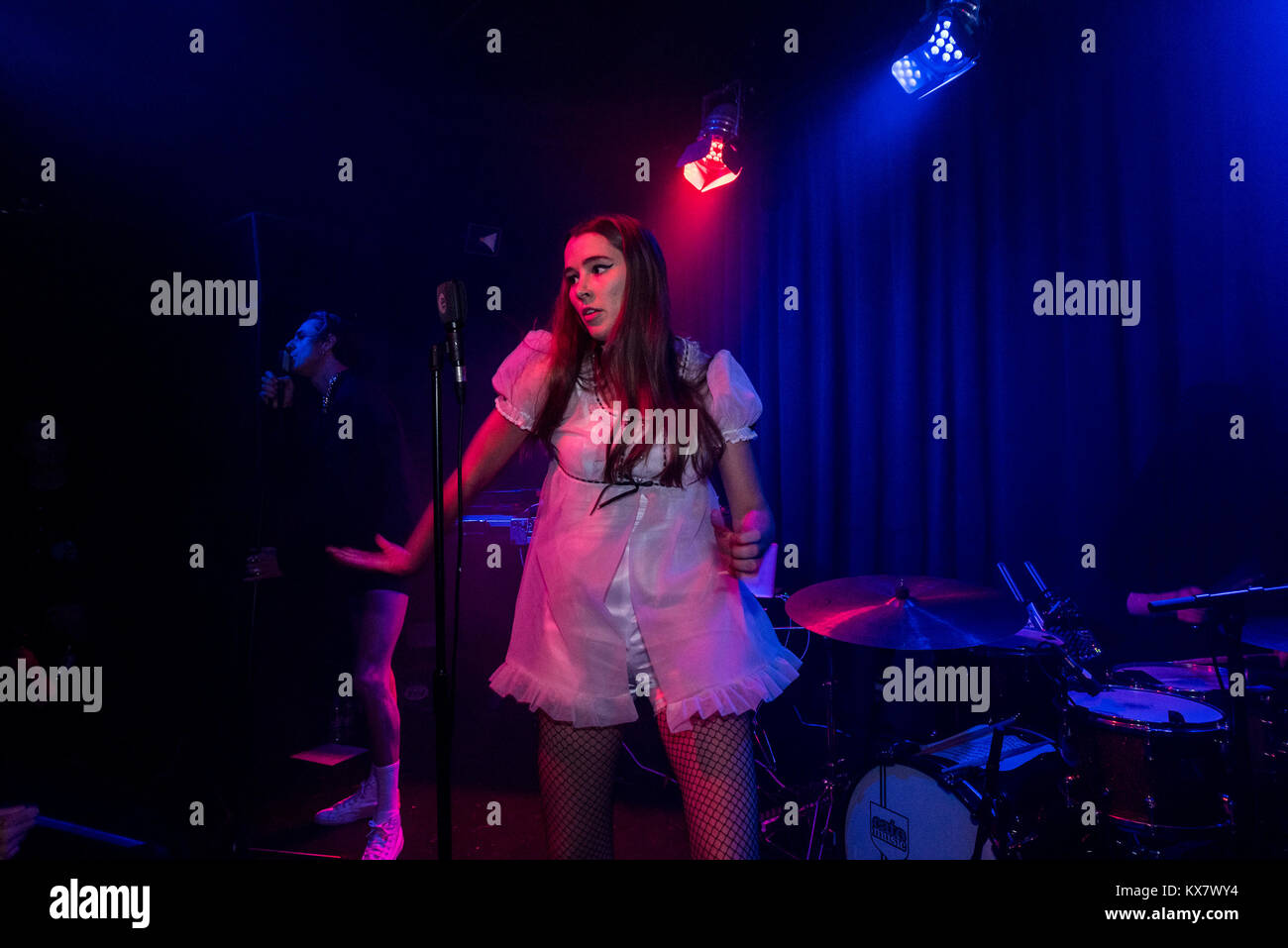 Confidence Man performs in Birmingham as part of their Ring a Ding Tour 2017  Featuring: Confidence Man, Janet Planet, Sugar Bones Where: Birmingham, North east Lincolnshire, United Kingdom When: 08 Dec 2017 Credit: WENN.com Stock Photo