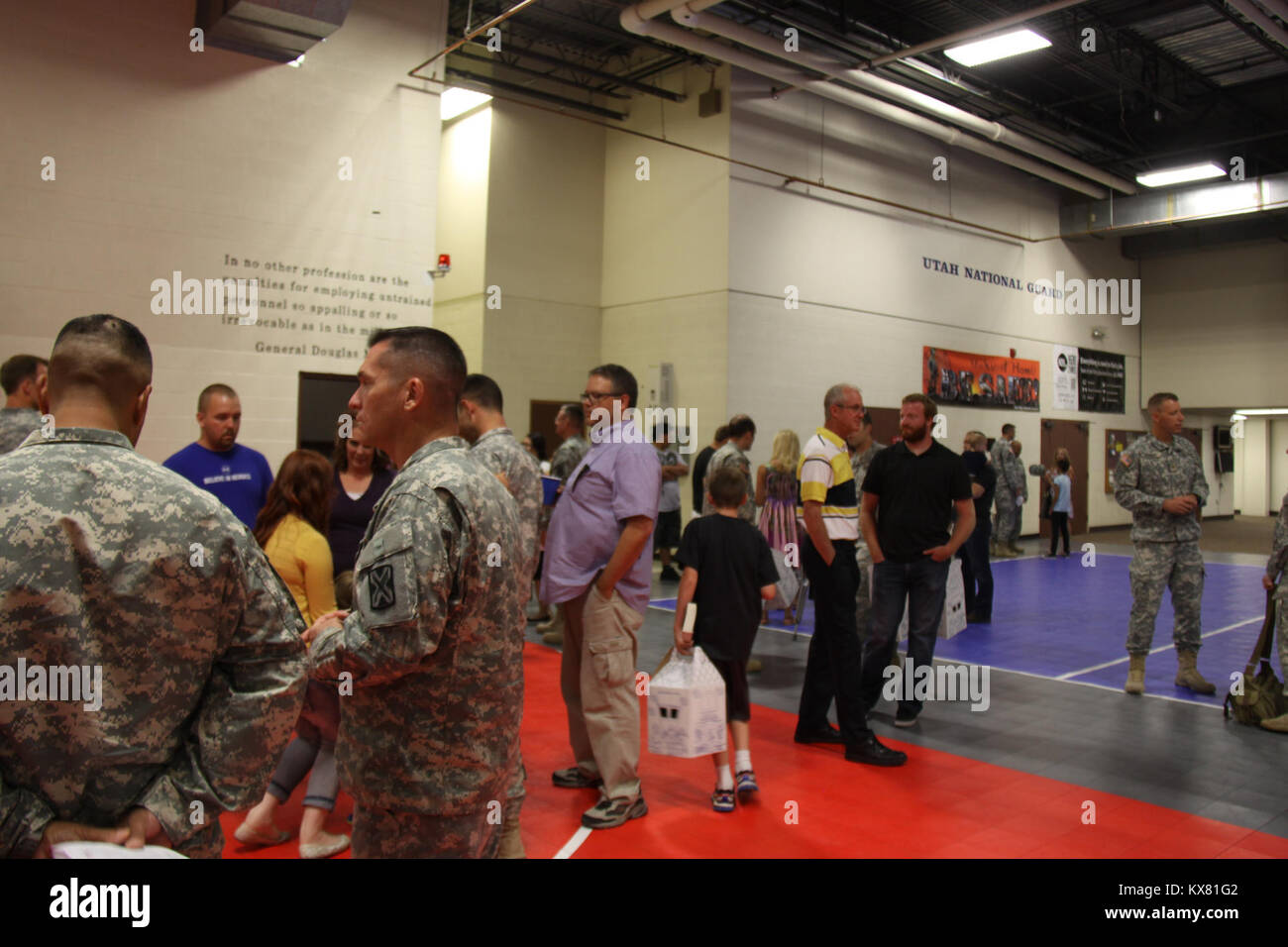 A departure ceremony for 11 Soldiers of the Utah Army National Guard's ...