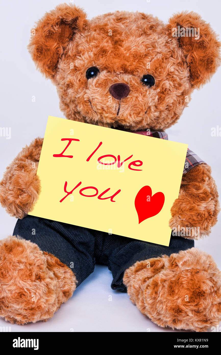 I love you teddy hi res stock photography and images Alamy